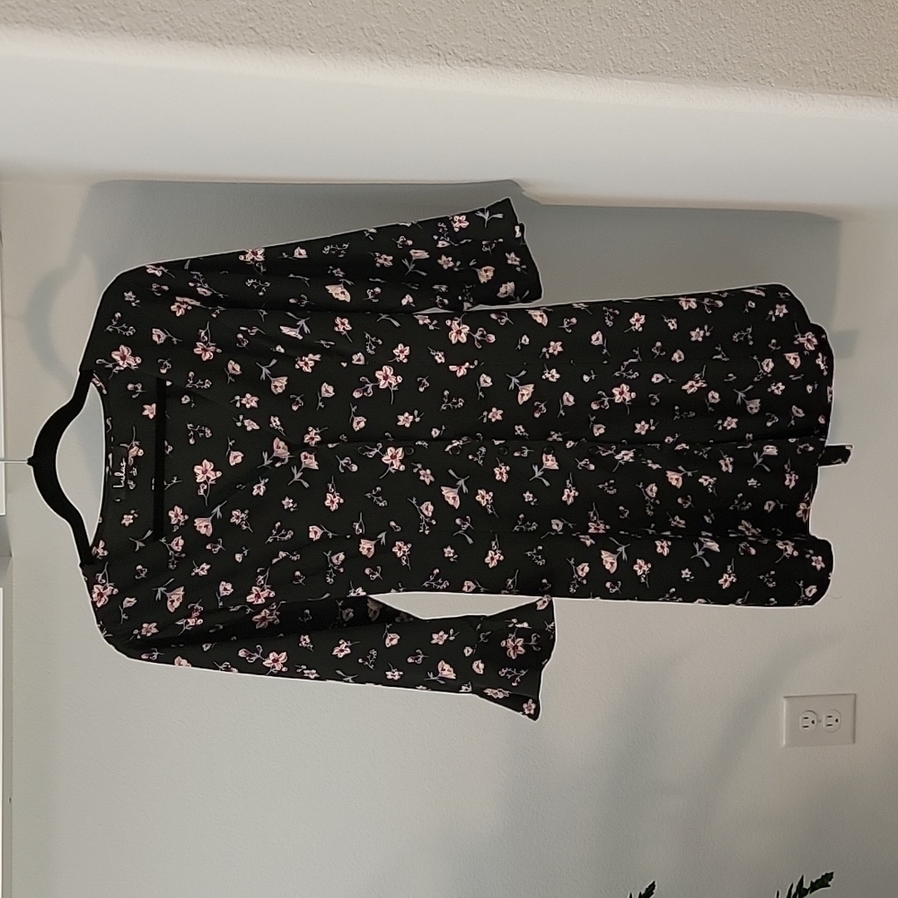 Lulus - black floral print dress New with tag